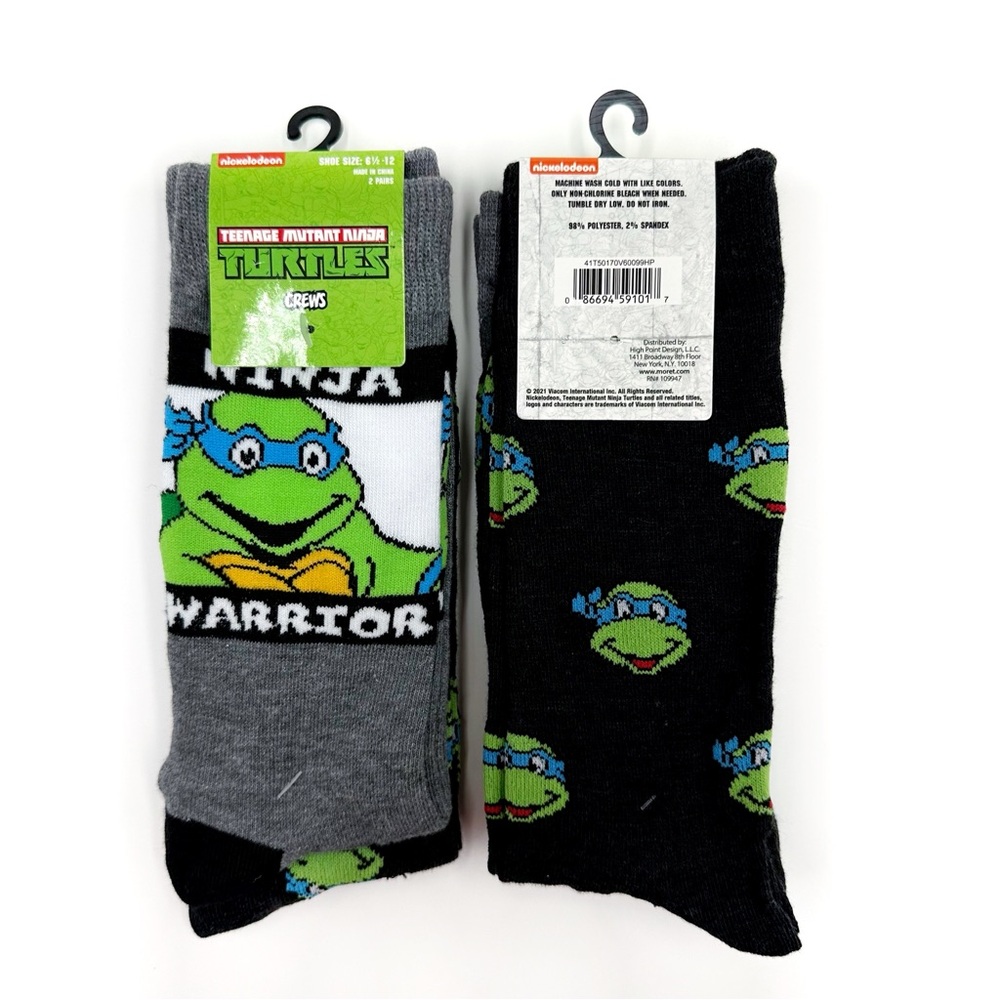 Teenage Mutant Ninja Turtles Crew Socks Mens Womens Ninja Warrior Leonardo Gift